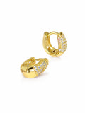 Argola cravejada oval P