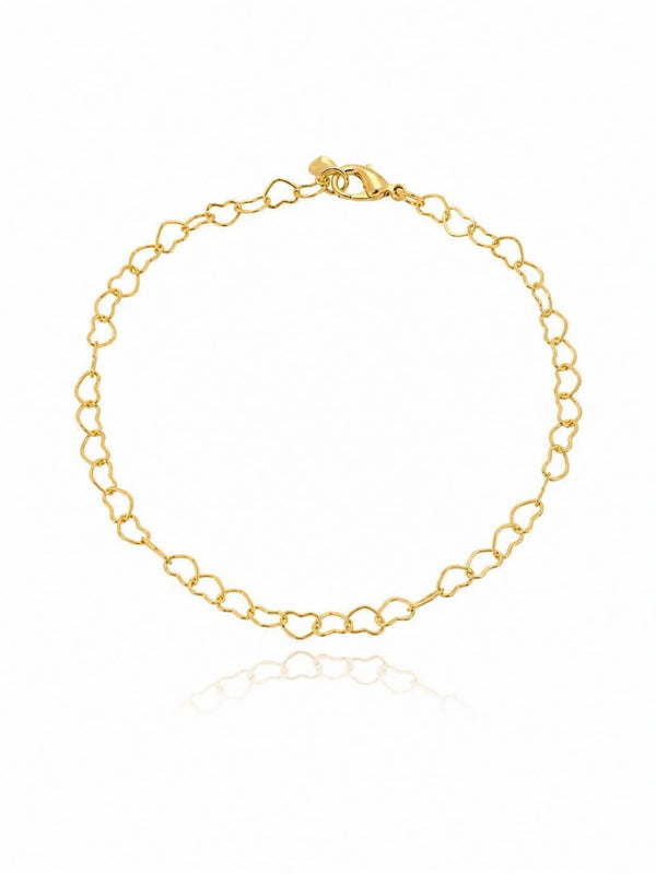 Pulseira infantil elo coração