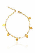 Pulseira corações pendurados 
