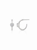 Argola 12mm detalhe zircônia coração tarraxa
