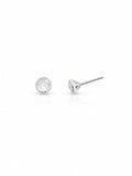 Brinco zircônia redonda cristal embutida 5mm