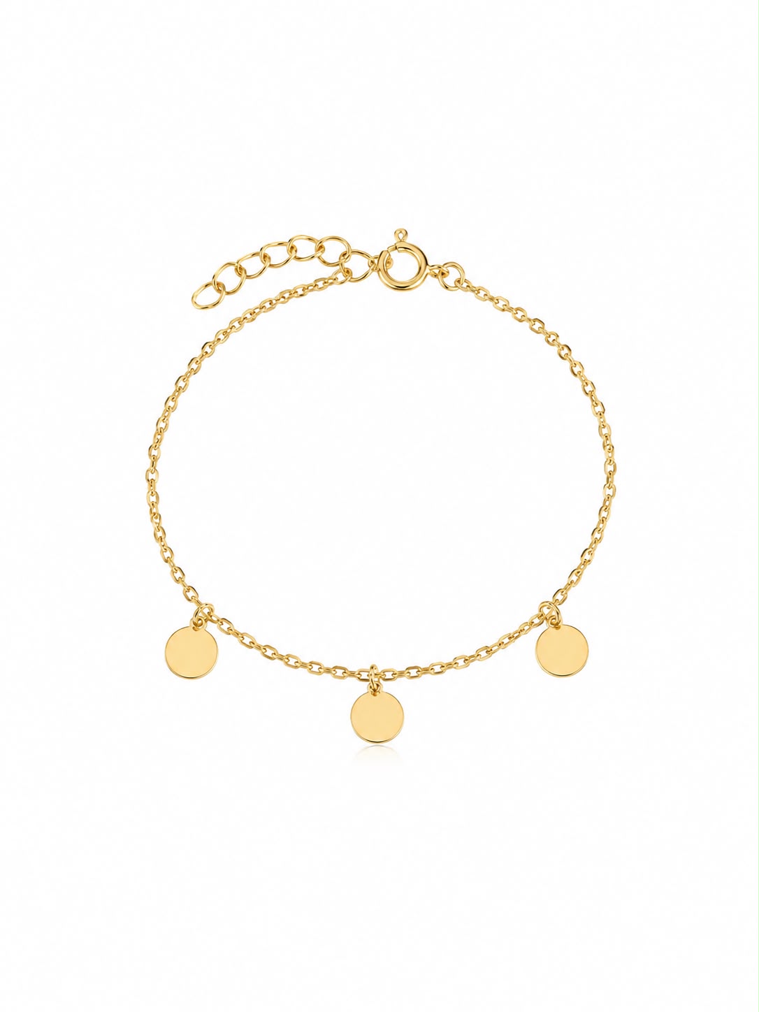 Pulseira infantil três medalhas 
