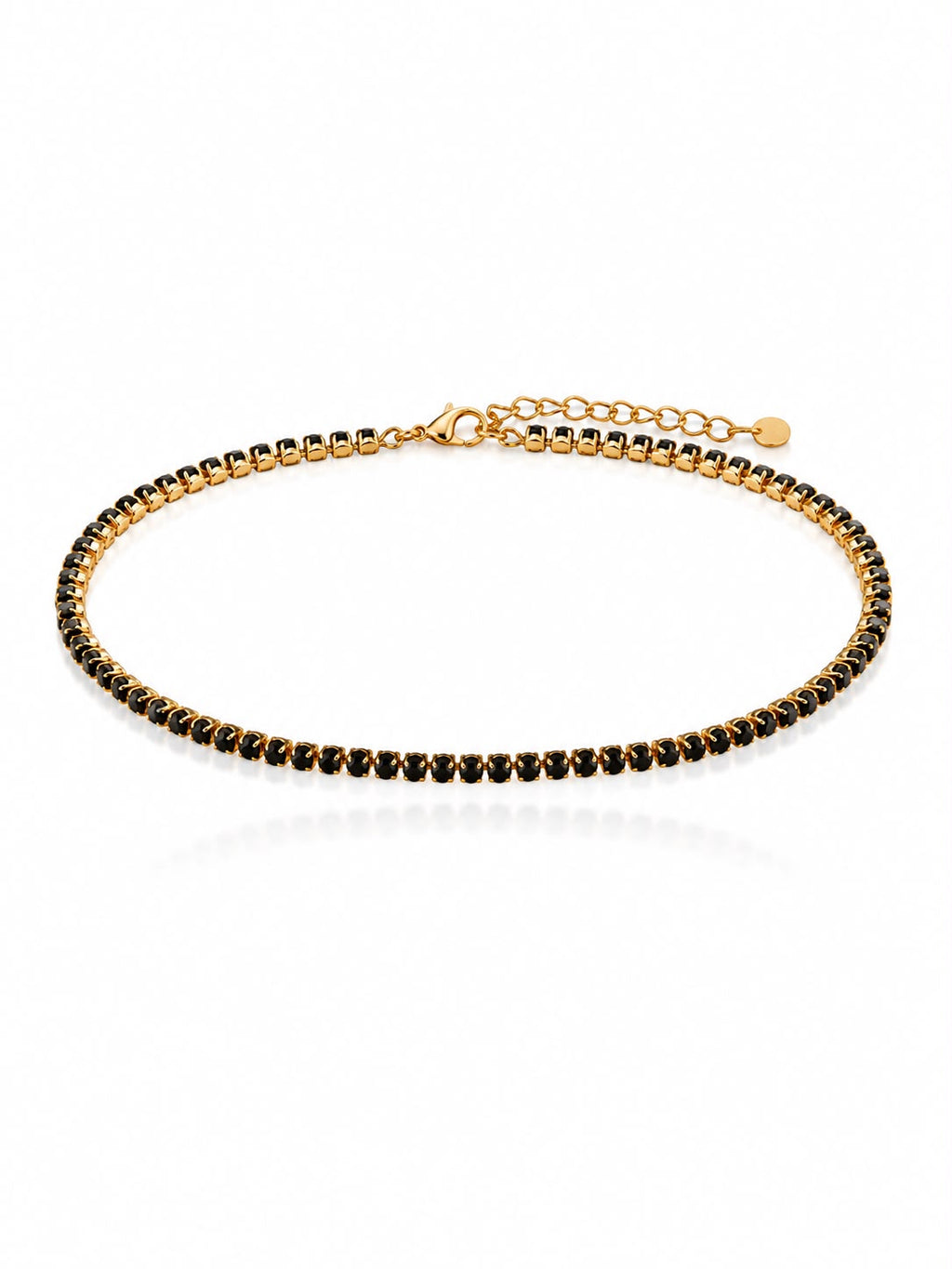 Choker zircônia riviera preta 30cm