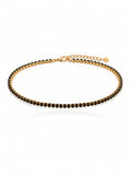 Choker zircônia riviera preta 30cm