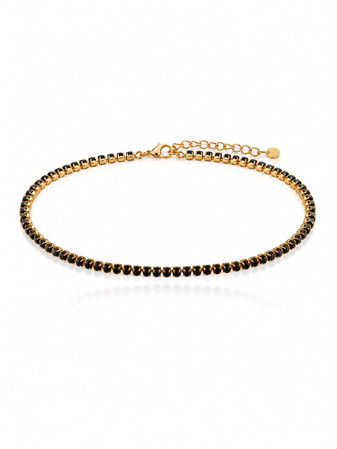 Choker zircônia riviera preta 30cm