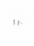 Brinco 3 zircônias cristal 3mm