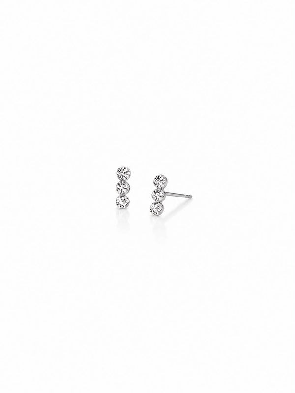 Brinco 3 zircônias cristal 3mm
