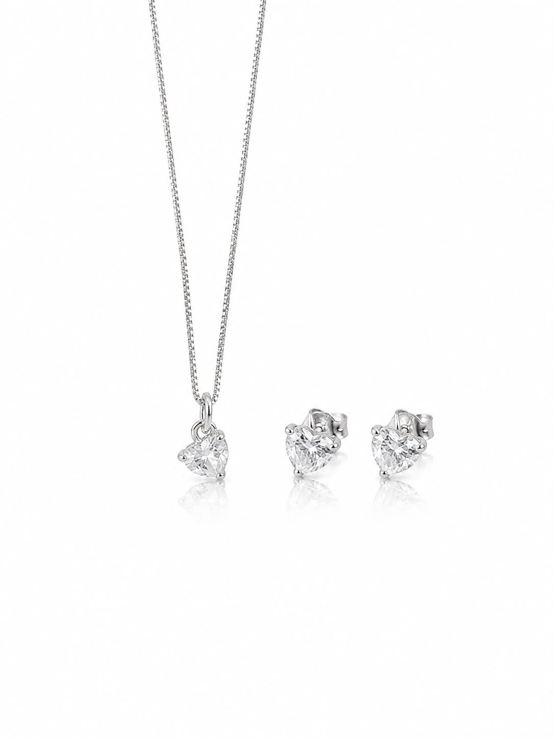 Conjunto zircônia coração pequeno