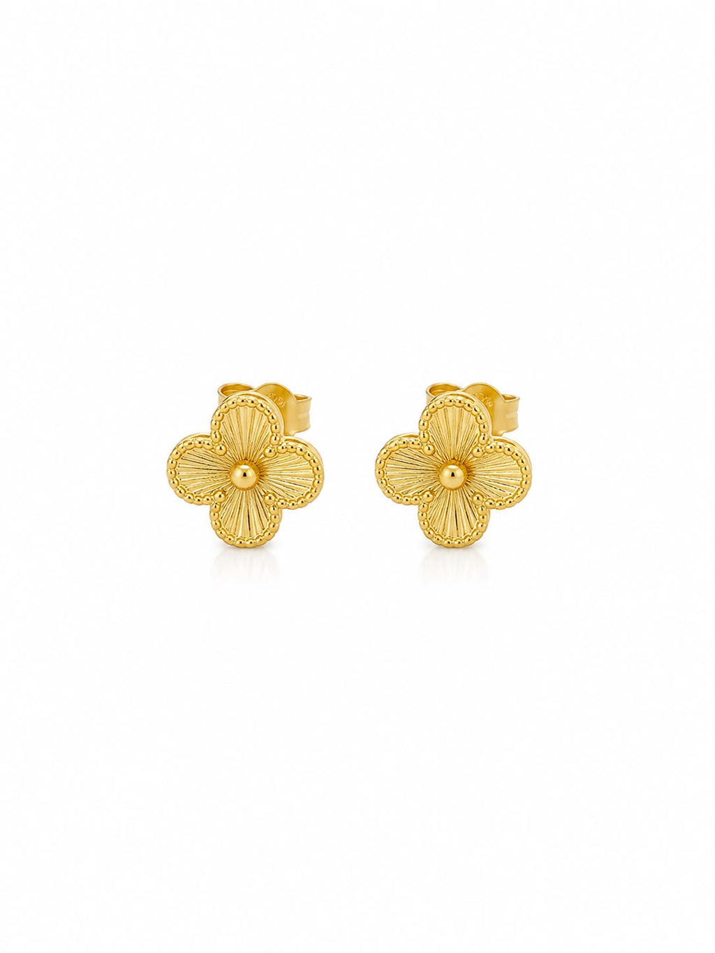 Brinco trevo dourado