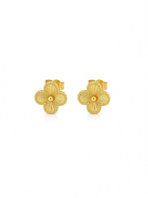 Brinco trevo dourado
