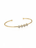 Bracelete aro losango cravejado