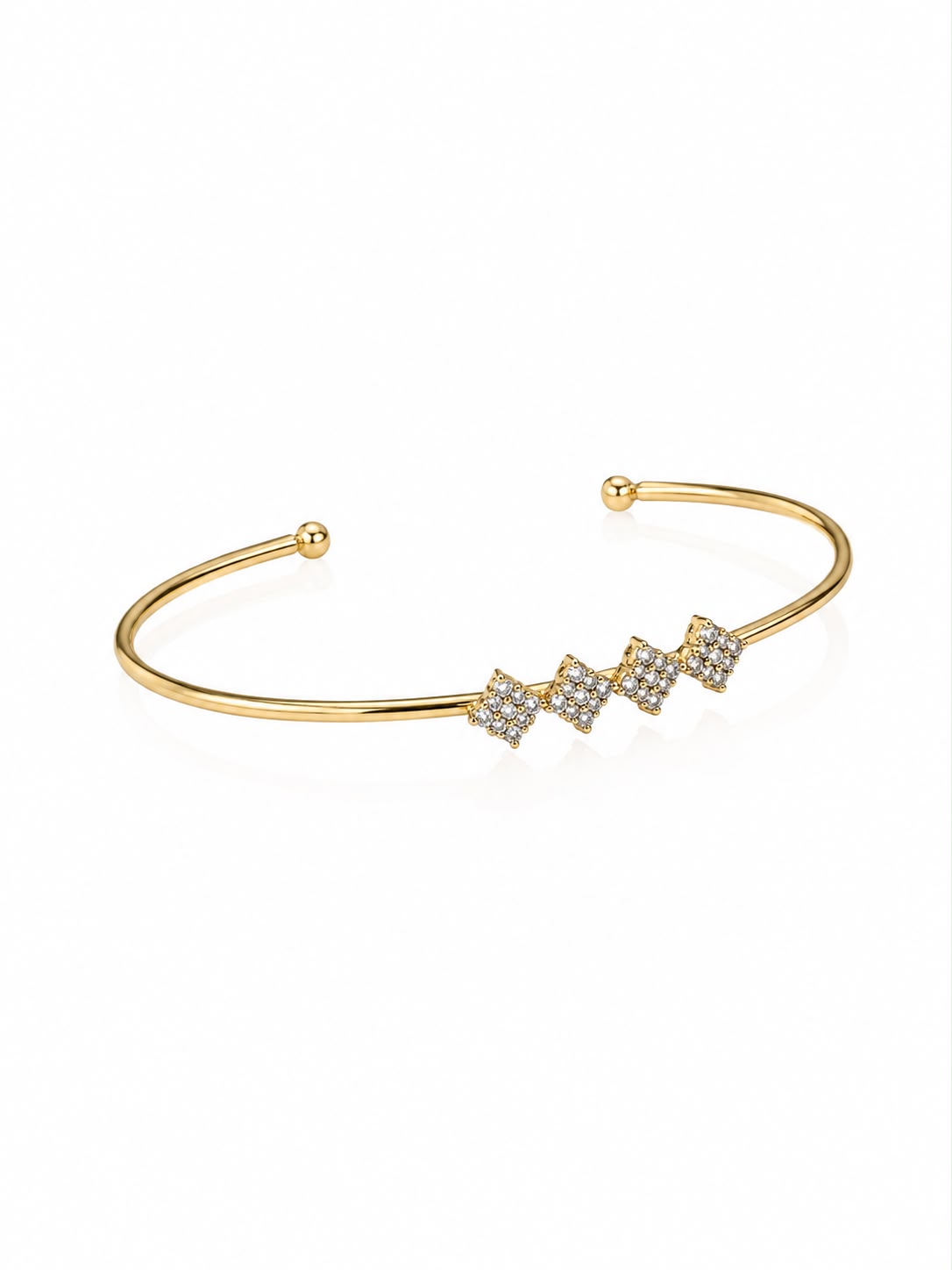 Bracelete aro losango cravejado