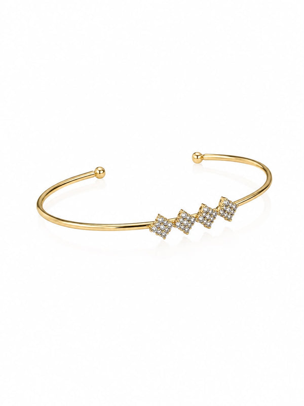 Bracelete aro losango cravejado