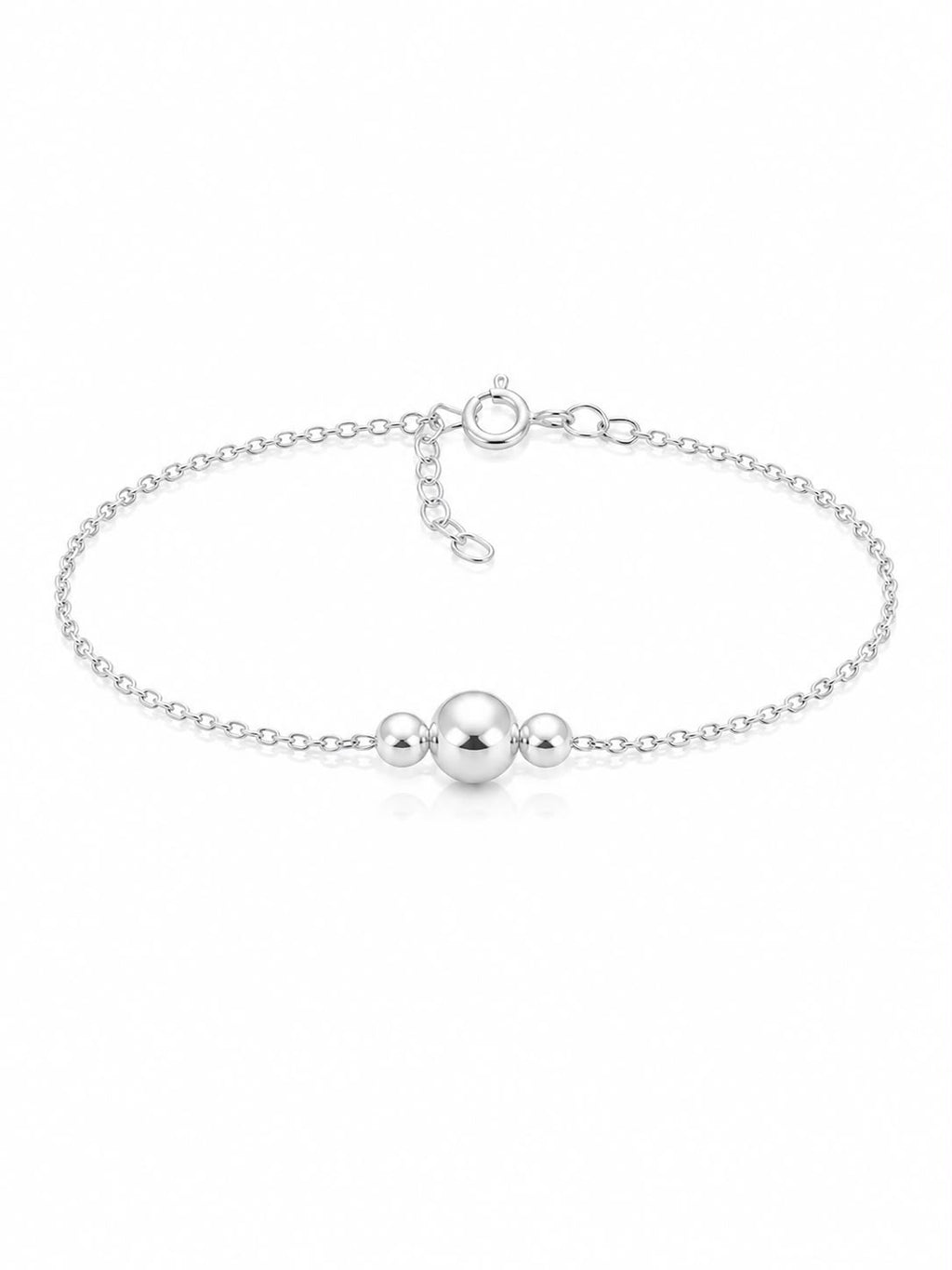 Pulseira entremeio bolas 4 e 7mm