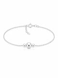 Pulseira entremeio bolas 4 e 7mm