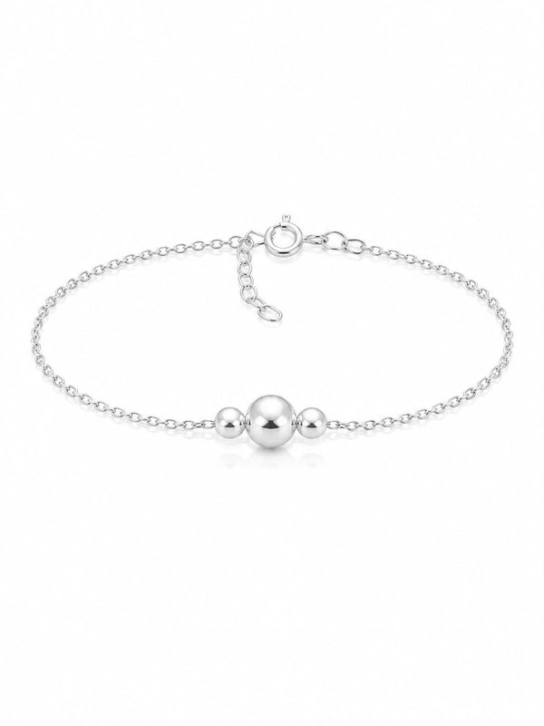 Pulseira entremeio bolas 4 e 7mm