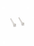 Brinco zircônia quadrada cristal 3mm 