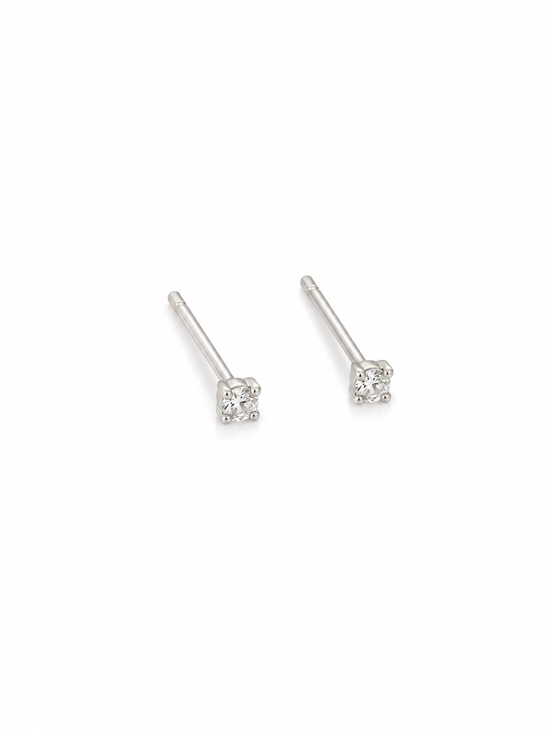 Brinco zircônia quadrada cristal 3mm 