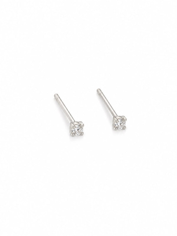 Brinco zircônia quadrada cristal 3mm