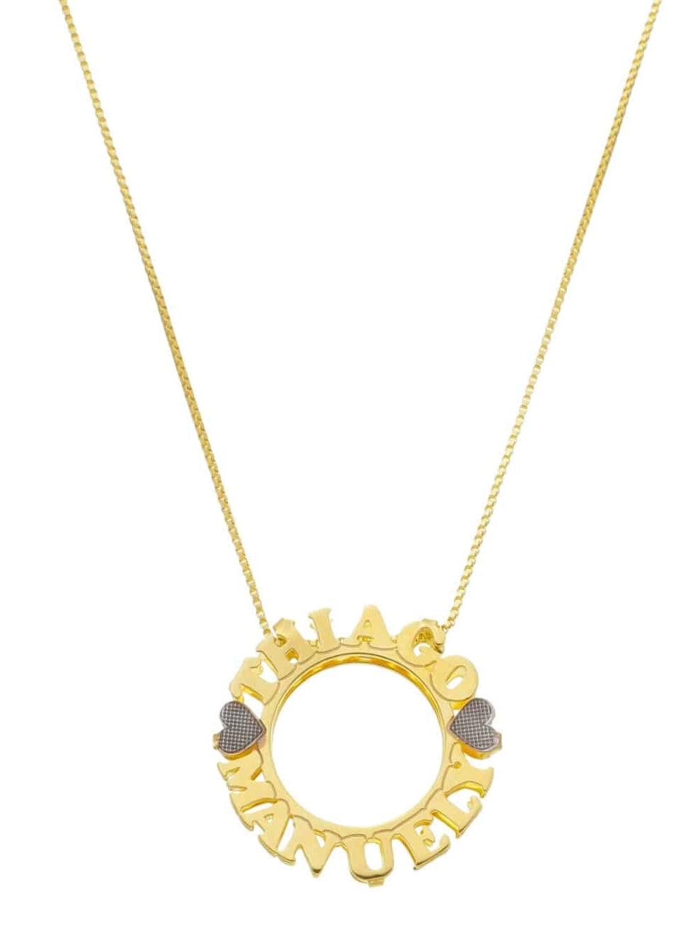 Colar mandala com 2 nomes personalizado