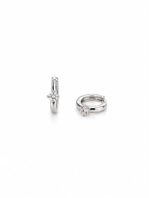 Argola click com cristal