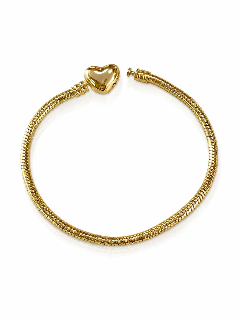 Pulseira infantil berloque fecho coração 