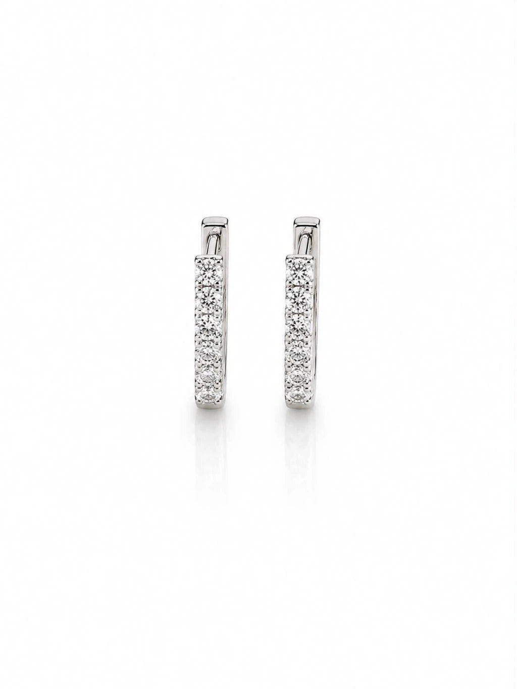 Argola retangular cravejada G