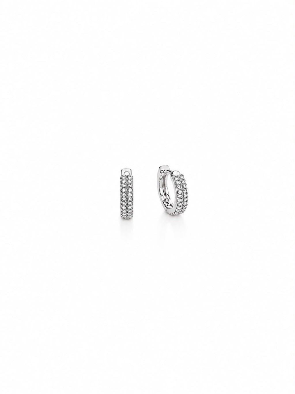 Argola redonda click cravejada P