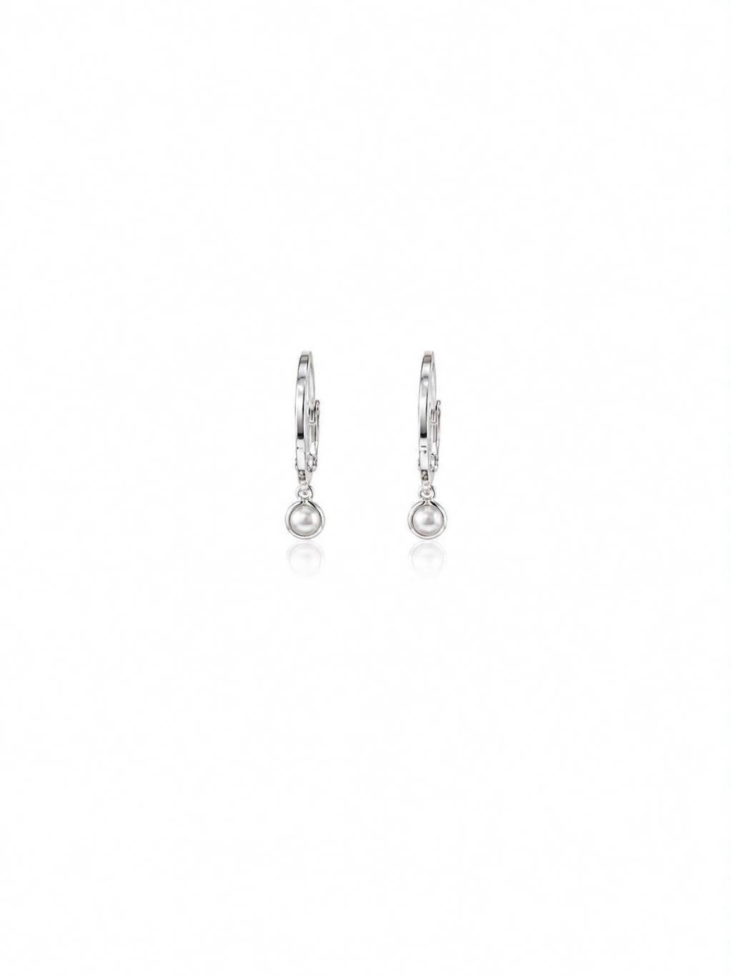 Argola pingente pérola 4mm