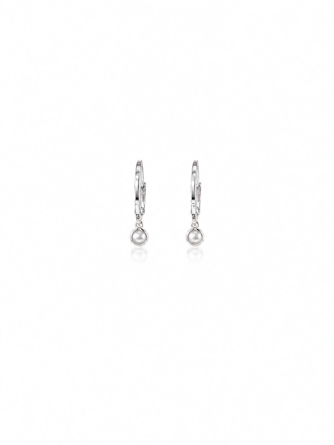 Argola pingente pérola 4mm