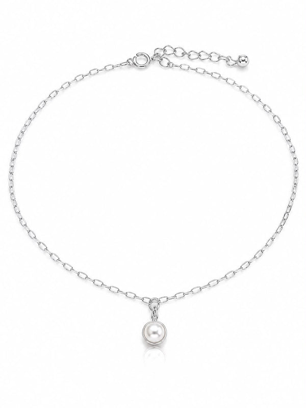 TORNOZELEIRA CADEADINHO COM PÉROLA 6MM
