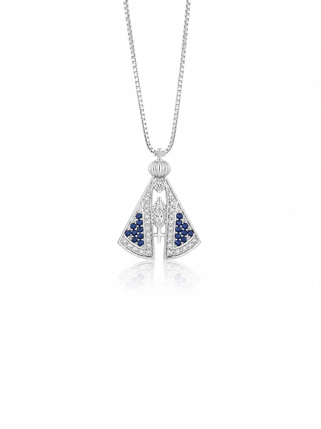 Colar Nossa Senhora Aparecida manto azul