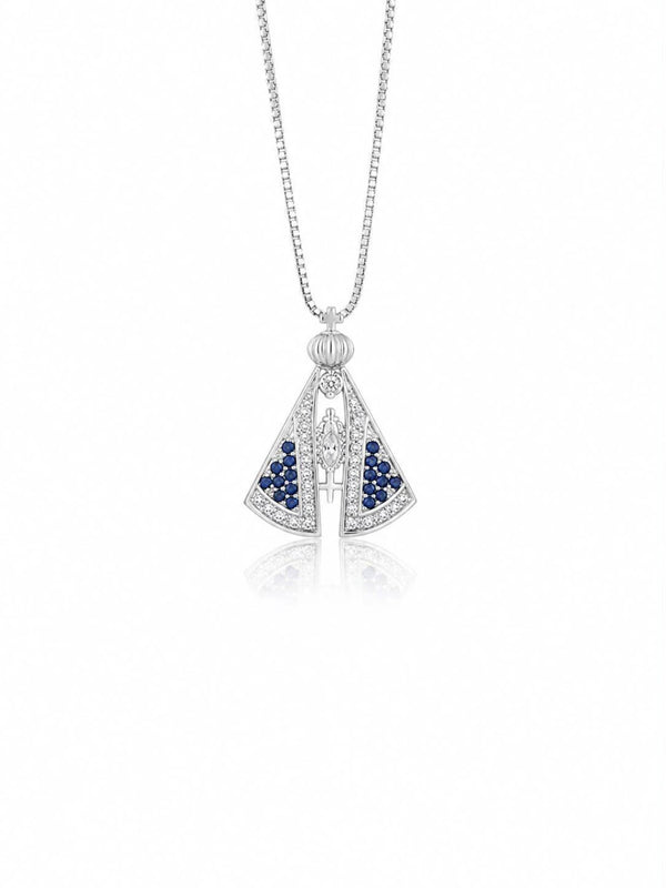 Colar Nossa Senhora Aparecida manto azul