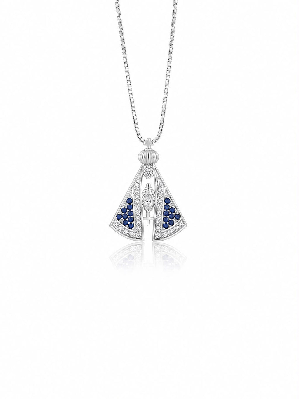 Colar Nossa Senhora Aparecida manto azul