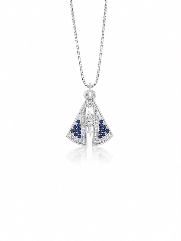 Colar Nossa Senhora Aparecida manto azul