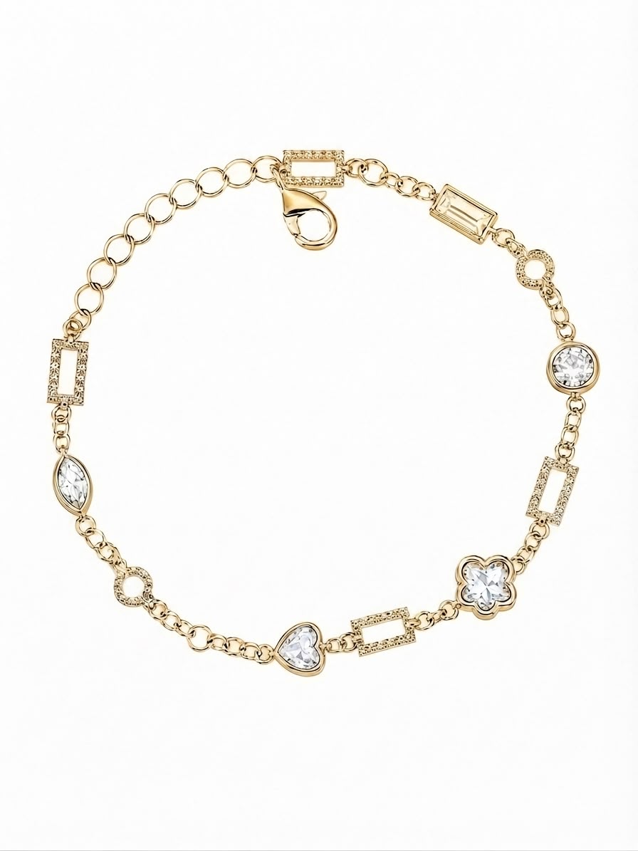 Pulseira coração estrela e ponto de luz