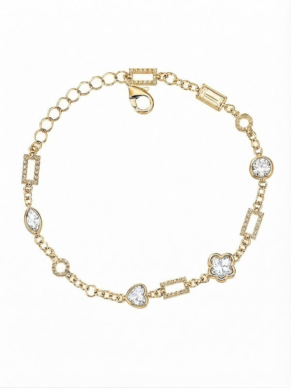 Pulseira coração estrela e ponto de luz