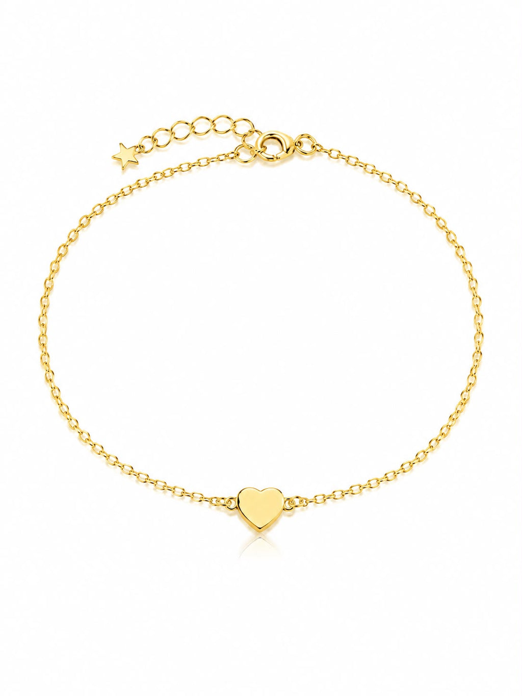 Pulseira Cadeadinho com coração 8 mm