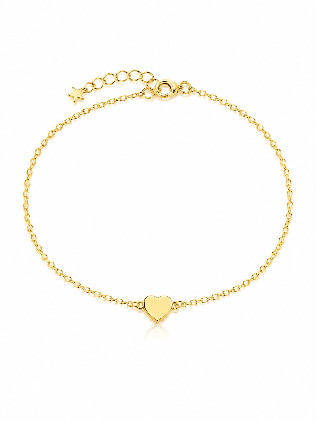 Pulseira Cadeadinho com coração 8 mm