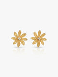 Brinco flor com pétalas detalhadas