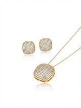Conjunto quadrado cravejado
