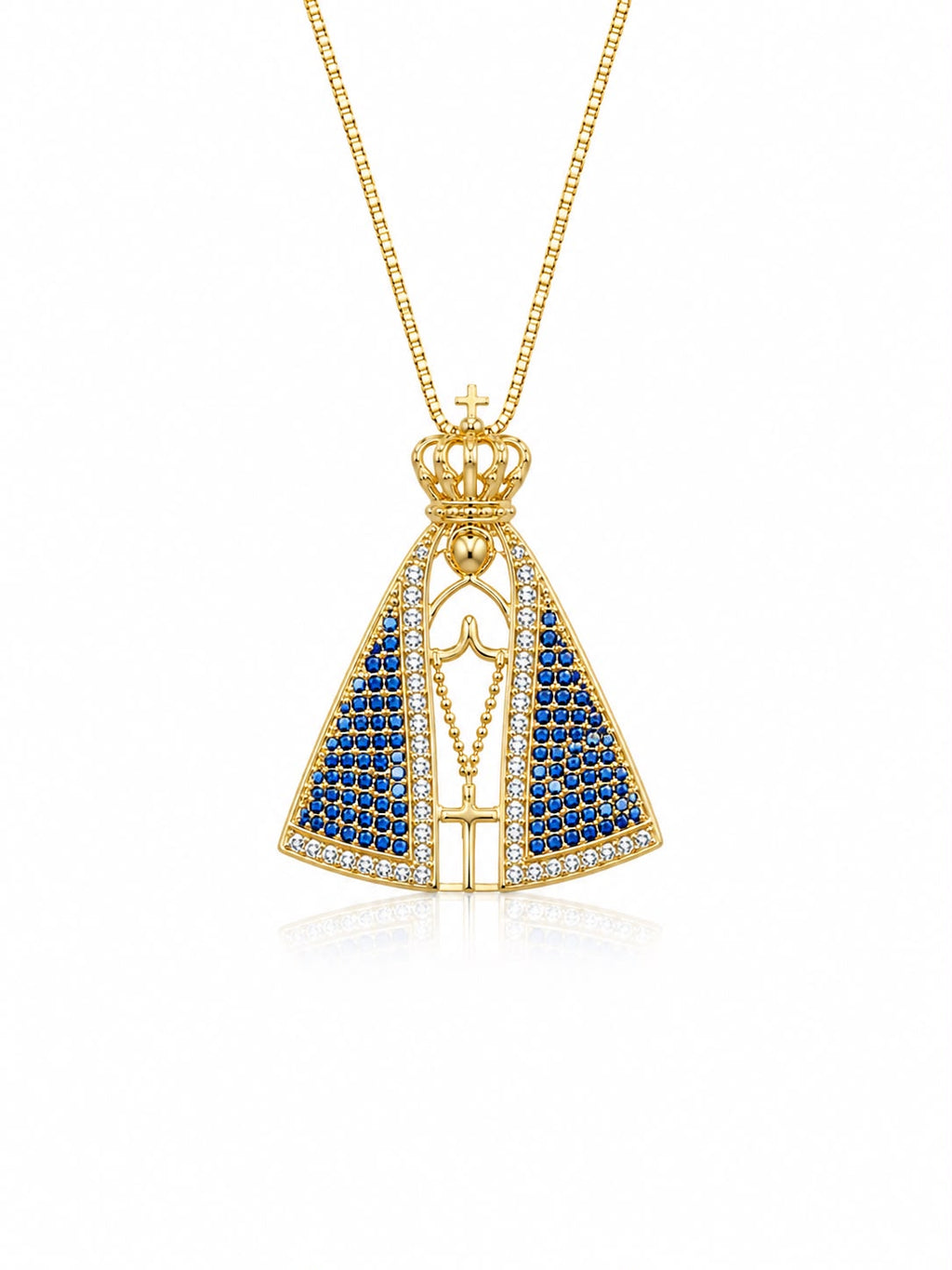 Colar Nossa Senhora Aparecida manto Azul