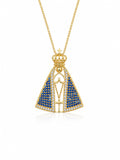 Colar Nossa Senhora Aparecida manto Azul