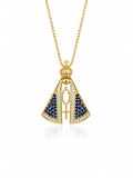 Colar Nossa Senhora Aparecida azul 