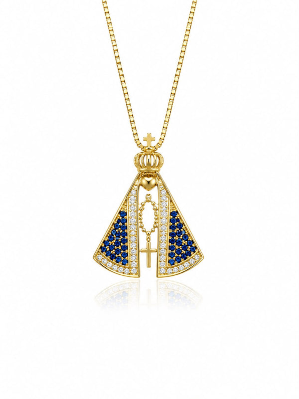 Colar Nossa Senhora Aparecida azul