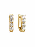 Argola retangular cravejada P