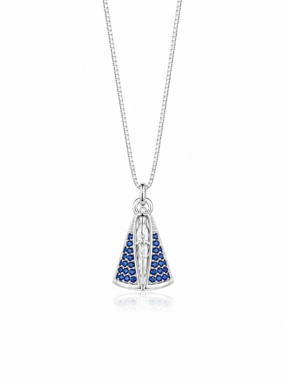 Colar Nossa Senhora Aparecida manto Azul