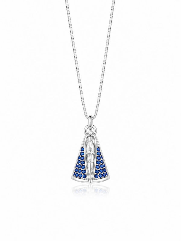 Colar Nossa Senhora Aparecida manto Azul