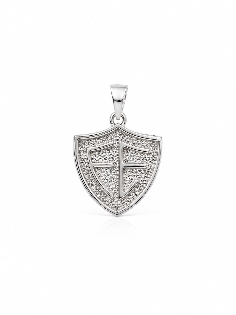 Pingente masculino escudo da fé