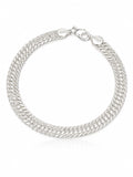 Pulseira masculina grumet dupla 7mm fecho relógio 
